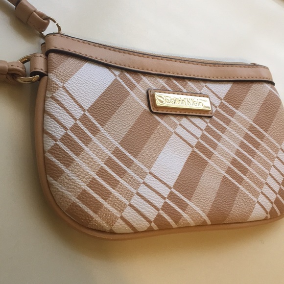 Faux Leather Calvin Klein Wristlet - Picture 2 of 4